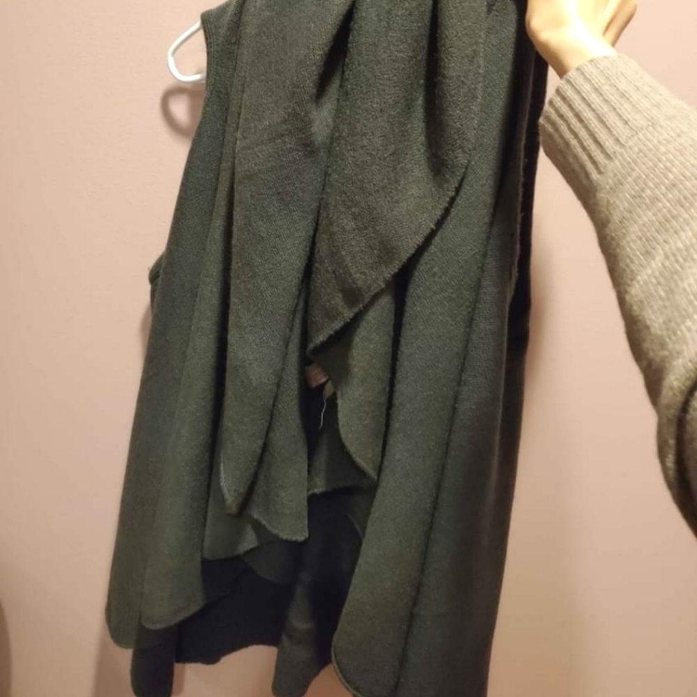 Shawl collar sweater vest